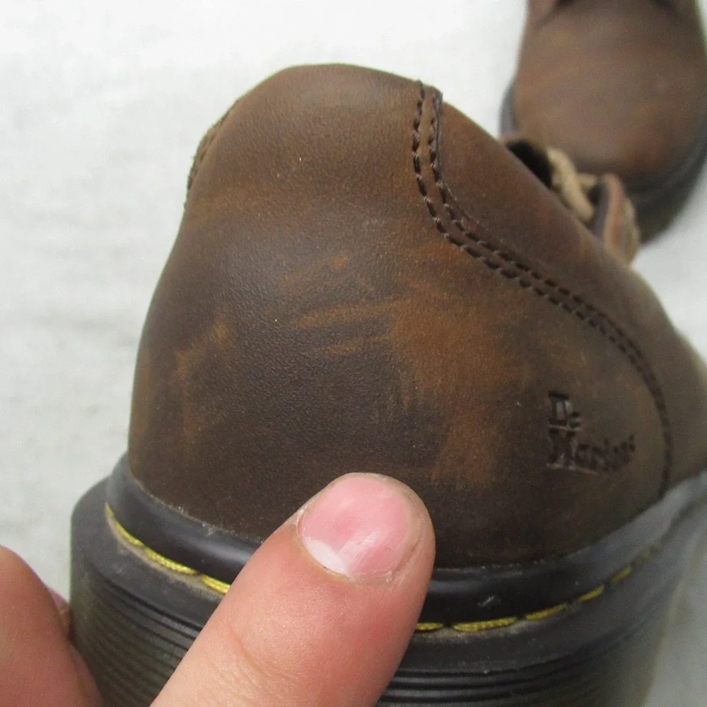 Dr. Martens Kent Unisex M9 W10 Oxford Shoes Brown Leather Lace Up Lug‎ Sole